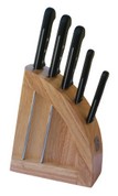 Ceppo in legno con barre d’acciaio+ 5 coltelli 