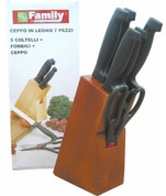 Ceppo in legno assortito con 5