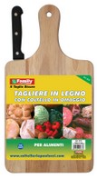 Tagliere in legno con coltello per pane